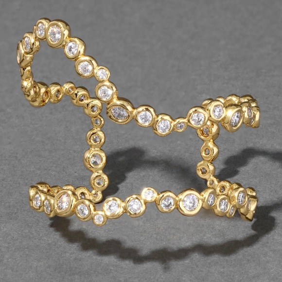 alexis bittar Asterales Gold Open Wave Cuff Bracelet - Picture 1 of 7